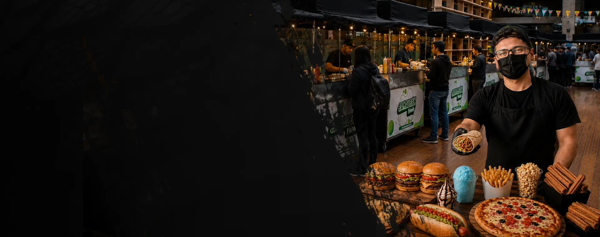 Carritos Camaleón realizando un evento gastronómico