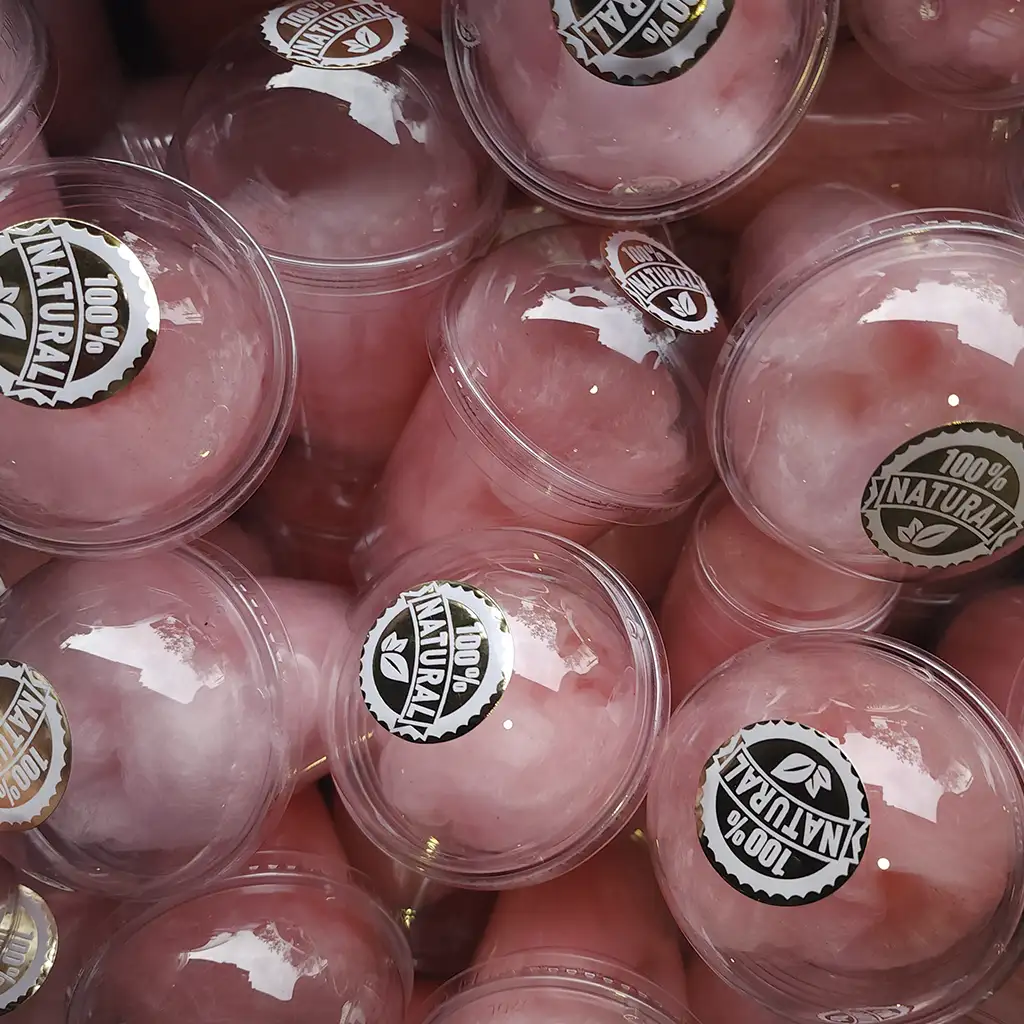 Carrito de algodón de azúcar para eventos